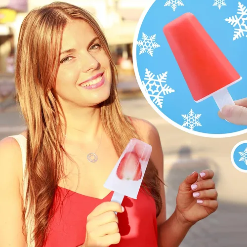 Miniatura 4 de Moldes para paletas de hielo, moldes de silicona para paletas de hielo, molde de paletas sin BPA, reutilizable, fácil liberación, molde casero