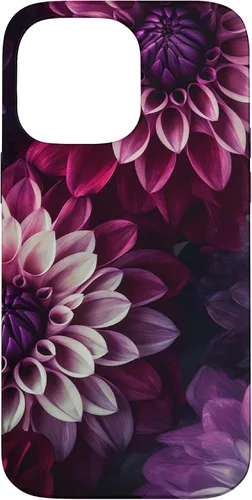 Miniatura 20 de iPhone 11 Dahlia Flower Floral Nature Garden Funda con diseño granate rosa y morado