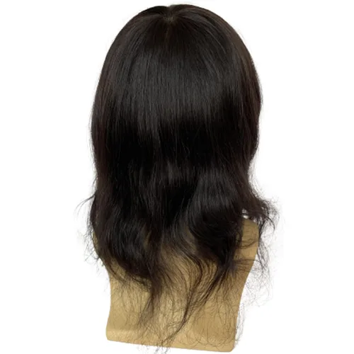 Miniatura 6 de Voloria Toupee de 12 pulgadas para hombre, piel ultrafina, pieza de pelo humano virgen europeo, piezas de sistema de reemplazo para hombres