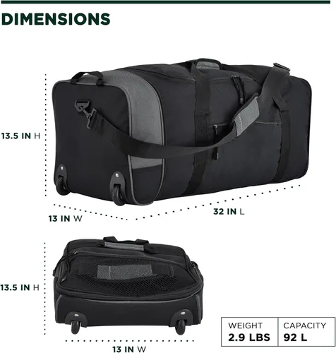Miniatura 3 de Travelers Club Bolsa de viaje plegable expandible de 32 pulgadas