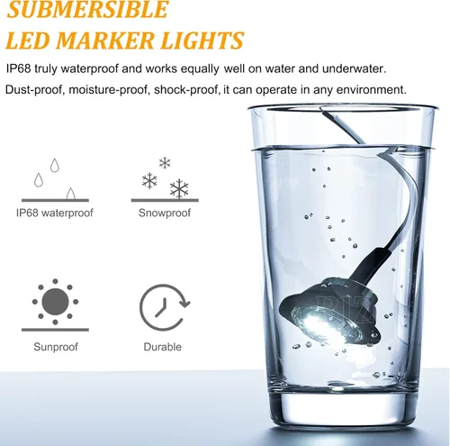 Miniatura 3 de BJZ 10 piezas de luces LED redondas de 3/4" blancas de 12V para remolque, luz de señal delantera, trasera, lateral, impermeable con lente ahumada