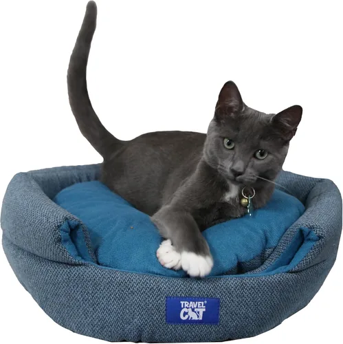 Miniatura 2 de Travel Cat Meowbile - Casa para gatos de interior, 25 x 18 x 17 pulgadas, cama y cueva para gatos convertible y duradera de alta calidad