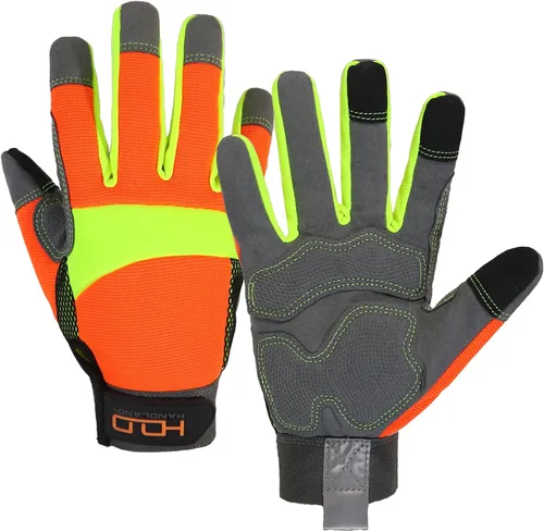 Miniatura 8 de AIGEVTURE Guantes de trabajo para hombre y mujer, guantes de jardinería de uso general con pantalla táctil, guantes de mecánico delgados de trabajo