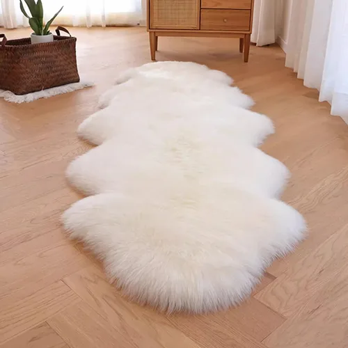 Miniatura 3 de WL&ALLEN Alfombra grande de piel de oveja auténtica gruesa y exuberante de 3 pulgadas de pelo, lujosas pieles australianas Alfombras de lana