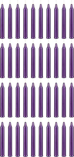 Miniatura 53 de MEGA CANDLES 20 piezas de velas cónicas mini sin perfume amarillas exquisitas, 10 cm de alto x 1 cm de diámetro, Campanas Mágicas, Encantamiento