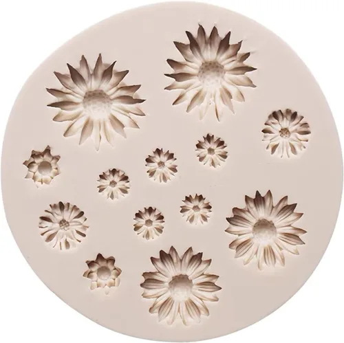 Miniatura 10 de Moldes de arcilla polimérica de flores, 2 moldes de arcilla polimérica para la fabricación de joyas, moldes de silicona en miniatura de margaritas