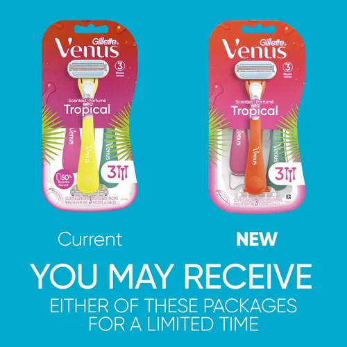 Miniatura 2 de Gillette Venus Tropical - Maquinilla de afeitar desechable para mujer, 3