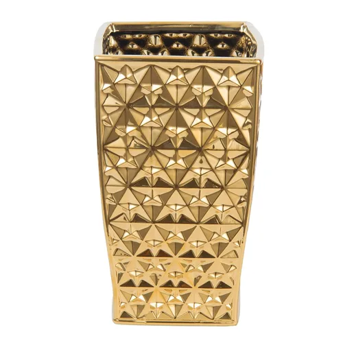 Miniatura 2 de Bote de basura cuadrado de cerámica dorado para cocina, papelera, contenedor de basura para baño, dormitorio, cocina, oficina en casa y habitación