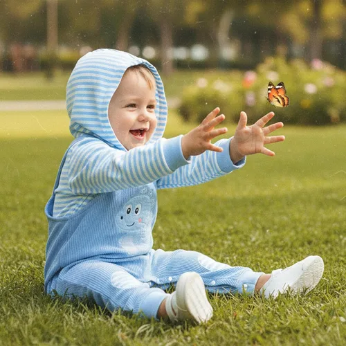 Miniatura 139 de Conjunto de ropa de otoño e invierno para bebé y niño, sudadera larga con capucha y pantalones para niños pequeños, 6, 12, 18, 24 meses, 2T