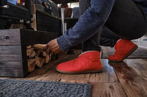 Miniatura 3 de Dearfoams Pantuflas tipo botín de calentamiento para interiores y exteriores para hombre