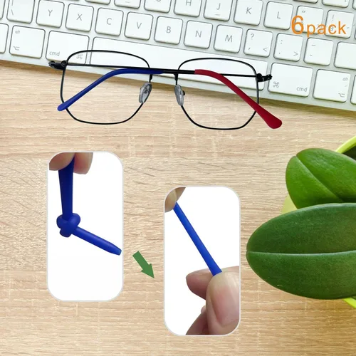 Miniatura 5 de KECHIO Puntas de silicona antideslizantes para los extremos de las gafas, almohadillas para los oídos, puntas de tubo, retenedores de gafas, puntas
