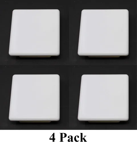 Miniatura 2 de Tapa de tubo cuadrada blanca de plástico de 4 x 4 pulgadas, tapón de acabado, tapa de extremo de tubo de tubo, universal duradera para silla (4)