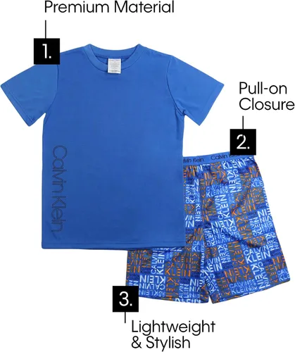 Miniatura 2 de Calvin Klein Conjunto de pijama de dos piezas para niños, camiseta y pantalones
