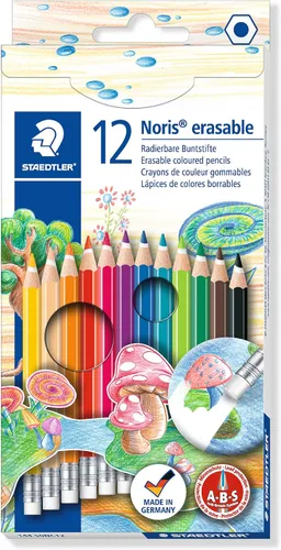 Staedtler Lápices de colores borrables, 12 colores (14450NC12)