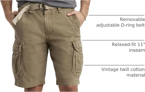 Miniatura 41 de Unionbay Survivor pantalones cortos de cargo con cinturón para hombre