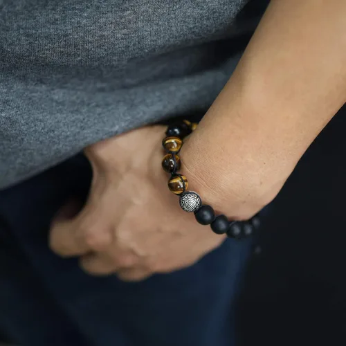 Miniatura 2 de COAI 'Asia Blessing' Pulsera de plata con cuentas de ónix ojo de tigre