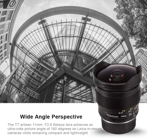 Miniatura 5 de TTArtisan Lente manual de ojo de pez ultra ancho F2.8 de 0.433 in para Sony E Mount A7, A7II (A7M2), A7III, (A7M3), A7R, A7RII (A7RM2), A7RIII