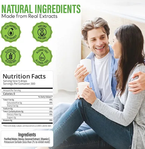 Miniatura 6 de Stevia Drops Coconut, Black Cherry, & Hazelnut Stevia Select Keto Coffee Sugar-Free Stevia Flavors Bundle (3) Pack