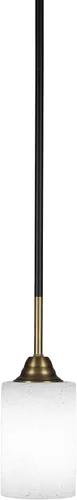 Miniatura 15 de Toltec Lighting Paramount - Mini colgante de 1 luz en acabado negro mate con cristal de arte perla de 7 pulgadas y estilo negro