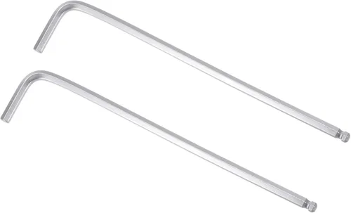 Miniatura 11 de uxcell Llave hexagonal de extremo de bola de 1/4", herramienta de reparación de brazo largo en forma de L 40Cr, SAE 2 piezas