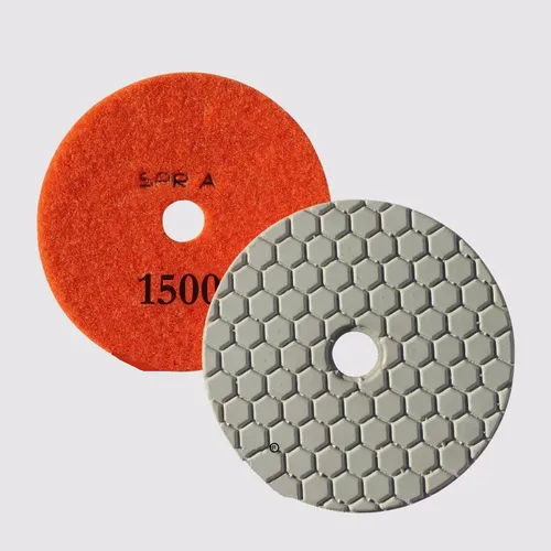 Miniatura 12 de DPPD04SPRA050G1P Almohadilla de pulido de diamante de piedra seca para piedra Granito Concreto Vidrio Travertino Mármol Lijado Pulido con grano de 4