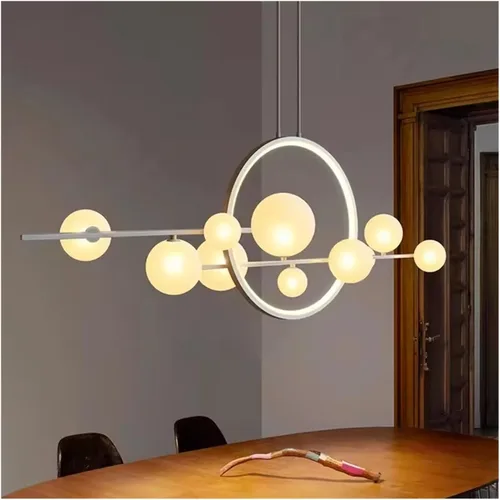 Miniatura 6 de Decoracion Hogar Moderno Lamparas Dining Room Modern Pendant Lights Pendant Lamp Indoor Lighting Led Lights for Room(White,7 Head)