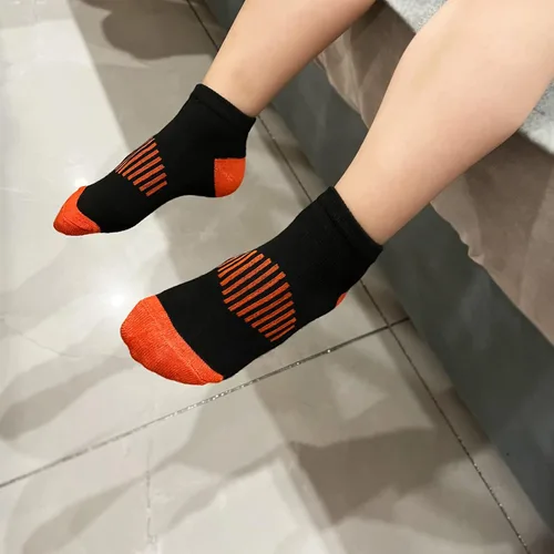 Miniatura 22 de 12 pares de calcetines de algodón atléticos para niños, calcetines de algodón medio acolchados de corte bajo