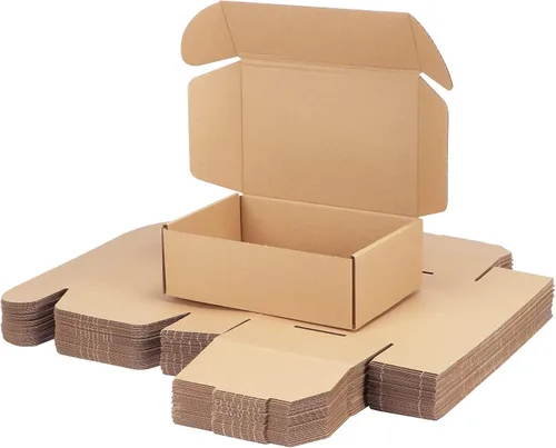 Miniatura 25 de PHAREGE - Paquete de 25 cajas de envío de 6 x 6 x 2 pulgadas, cajas de cartón corrugado marrón, cajas de correo pequeñas para embalaje de pequeñas