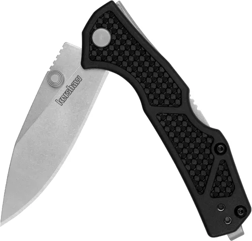 Kershaw Debris - Cuchillo de bolsillo plegable de bloqueo medio, hoja pequeña de acero inoxidable D2 de 2.75 pulgadas con bloqueo medio, apertura