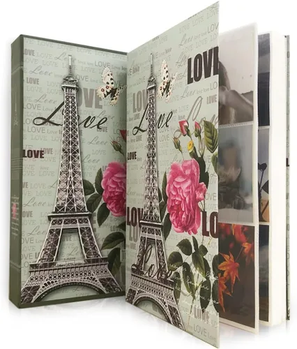 Miniatura 7 de Álbum de fotos de 4 x 6 pulgadas, 300 bolsillos, en caja para álbumes de boda, álbum de fotos familiar, aniversario de bebé, bolsillo, vacaciones