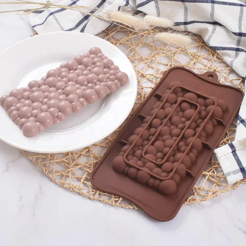 Miniatura 3 de ionEgg Bubbles Break Apart - Moldes de silicona para barra de chocolate, proteínas y barras energéticas, 4 paquetes