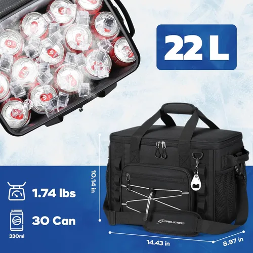 Miniatura 5 de Maelstrom Soft Sided Cooler Bag, 30/40 Can Collapsible Insulated Ice Chest, Large Leakproof Portable Storage for Camping, Travel, Kayaking & Beach