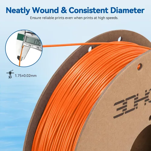 Miniatura 4 de 3DHoJor Filamento para impresora 3D de PLA de alta velocidad 1.75mm 1kg Carrete de cartón (2.2lbs) PLA rápido para una impresión hasta 5 veces más
