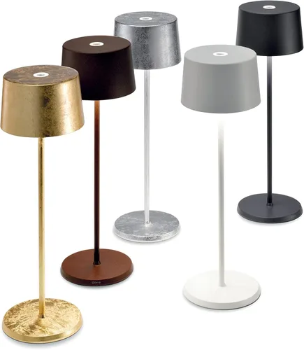 Miniatura 3 de Zafferano, Olivia Pro - Lámpara de mesa recargable inalámbrica con control táctil, adecuada para interiores y exteriores, atenuador, 2700-3000 K