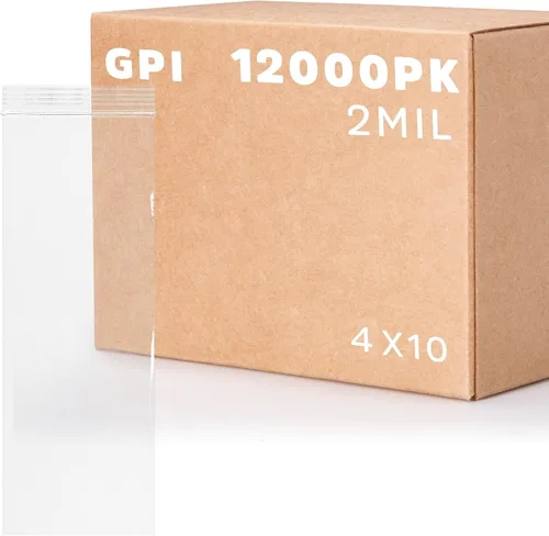 Miniatura 32 de GPI - Bolsas con cremallera de 2 x 6 pulgadas, 1000 unidades, 2 mil, bolsas de plástico transparente con cierre de cremallera, con cierre de cierre