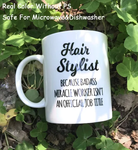 Miniatura 3 de Waldeal Taza de café para estilista, título de trabajo de trabajador milagroso para estilista, regalos para peluquería, peluquero de salón, jefe