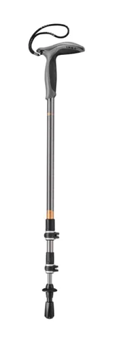 Miniatura 4 de LEKI Wanderfreund Makalu - Bastón de senderismo ajustable de aluminio (individual) para senderismo y senderismo, color negro, antracita y cobre