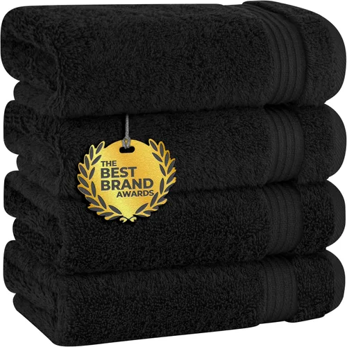 Miniatura 13 de Cotton Paradise - Juego de 4 toallas de mano para baño, 100% algodón turco, toallas suaves y absorbentes para la cara, toallas de mano color gris