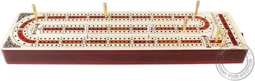 Miniatura 3 de Alfabeto continuo de la tabla de la cuna e forma incrustada en arce y madera de sangre con cajón de almacenamiento para las clavijas de la cuna