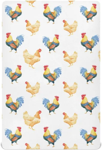 Miniatura 32 de vvfelixl Sábanas de cuna para niños y niñas, animales de granja, vacas, tréboles, transpirables, para colchón de cuna, suaves y transpirables, 39 x