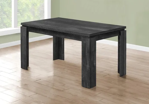 Miniatura 2 de Dining Table, 60" Rectangular, Kitchen, Dining Room, Black Laminate, Contemporary, Modern