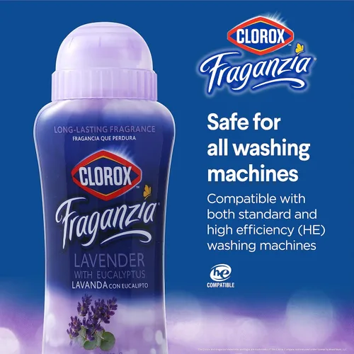 Miniatura 5 de Clorox Fraganzia - Cristales Potenciadores de Aroma para Lavandería con Aroma a Lavanda y Eucalipto - Perlas Ambientadoras Perfumadas para el Lavado