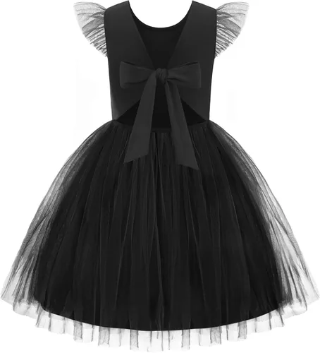 Miniatura 23 de Arshiner Vestido tutú de verano para niñas pequeñas, de tul sin espalda, para fiesta, cumpleaños, vestidos de algodón, 2-6 años