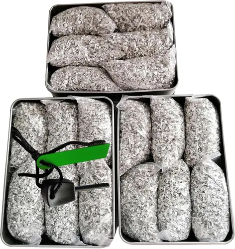 Miniatura 11 de Kit de iniciación de fuego con magnesio y varilla ferro – Equipo de supervivencia de emergencia con 12 bolsas de magnesio 99% puro + Bolsa