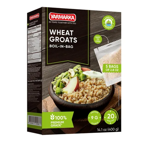 Miniatura 10 de Yarmarka Granos de trigo sarraceno hervido en bolsa, 5 x 2.82 oz (paquete de 2) Kasha de grano entero descascarado, sin gluten, natural y puro
