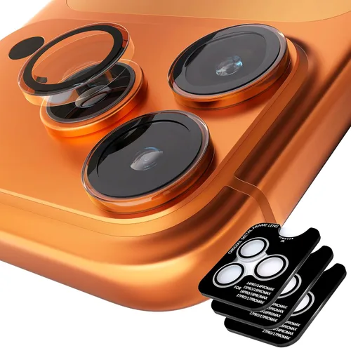 Miniatura 50 de Orzero Protector de lente de cámara compatible con Samsung Galaxy S25, bandeja de instalación de un solo paso, cubierta de vidrio con anillo
