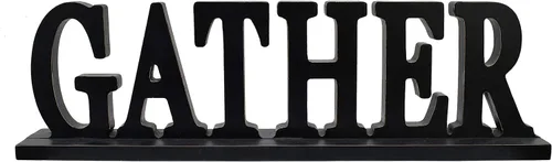 Miniatura 12 de Wooden Friends - Letrero independiente con diseño de palabras rústicas para mesa, chimenea y entrada
