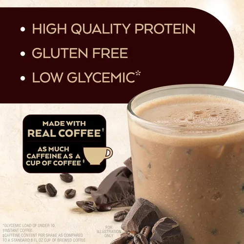 Miniatura 4 de Atkins - Batido proteico de café moca helado, 0.53 onzas de proteína, bajo índice glucémico, 0.14 onzas de carbohidratos netos, 0.03 onzas