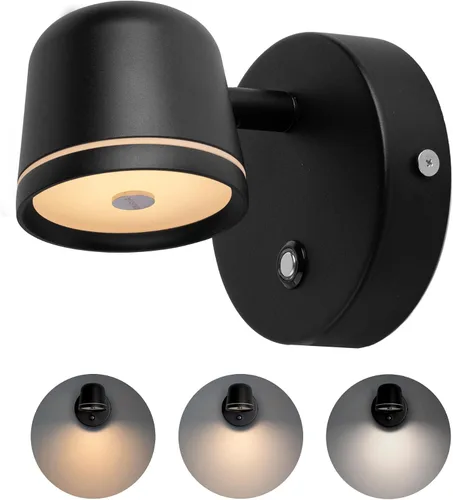 Miniatura 10 de Aisilan Lámpara de pared LED con enchufe con control de atenuación táctil. Lámpara de pared ajustable con ángulo montado en la pared, antirreflejos