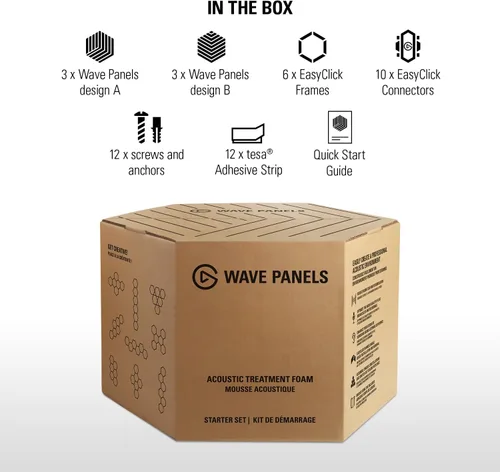 Miniatura 8 de Elgato Wave Panels Starter Set (azul) - 6 paneles de tratamiento acústico, espuma de doble densidad, marcos EasyClick patentados, diseño modular